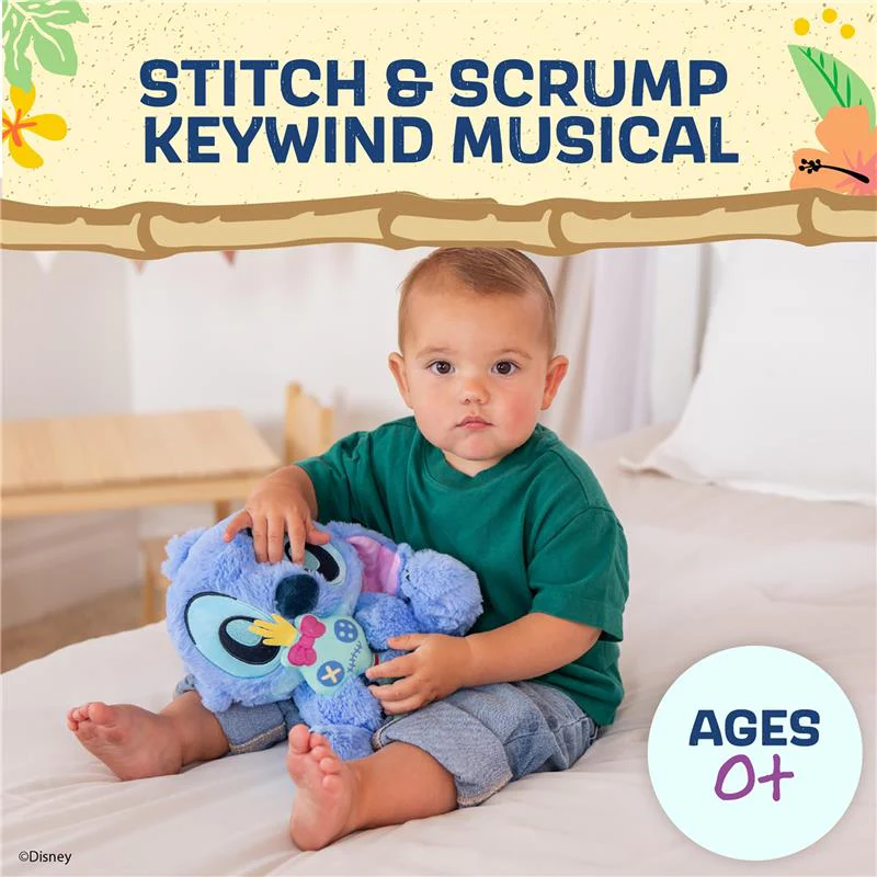 Kids Preferred Disney Baby Stitch with Scrump Key Wind Musical - Image 2