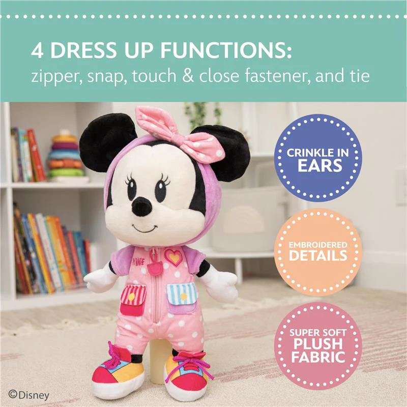 KIDS PREFERRED - Disney Minnie Mouse Dress and Play Plush for Babies and Toddlers - Image 3