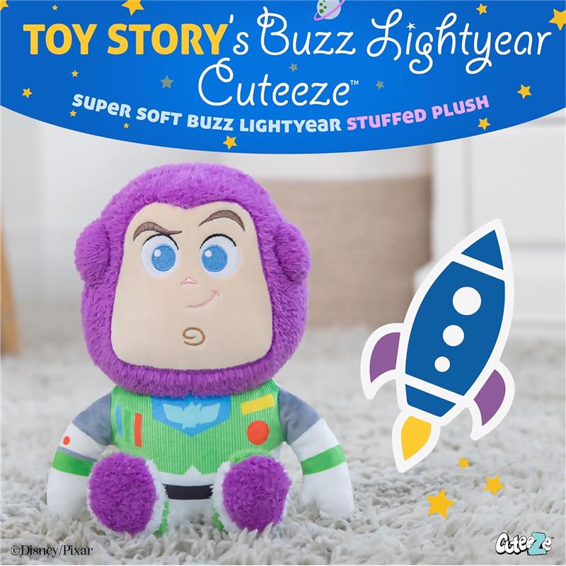 Kids Preferred Disney Toy Story 12 Buzz Lightyear Plush Cuteeze - Image 5