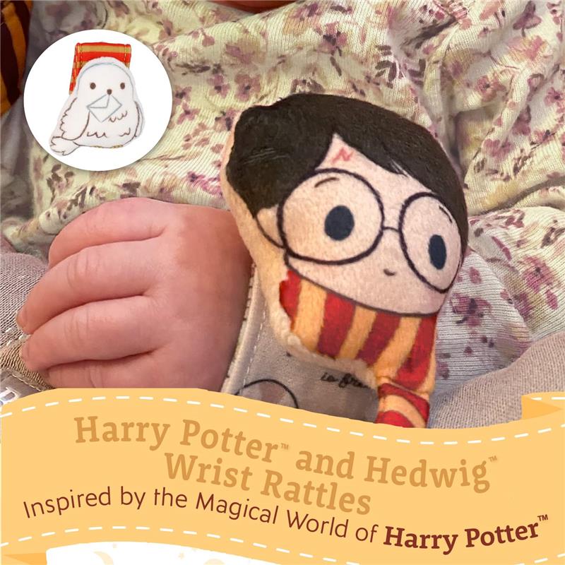 KIDS PREFERRED - Harry Potter Hedwig Baby Infant Wrist Rattles with Hedwig Plush Rattle - Image 2