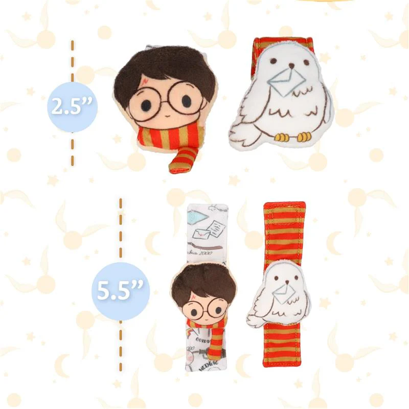 KIDS PREFERRED - Harry Potter Hedwig Baby Infant Wrist Rattles with Hedwig Plush Rattle - Image 3