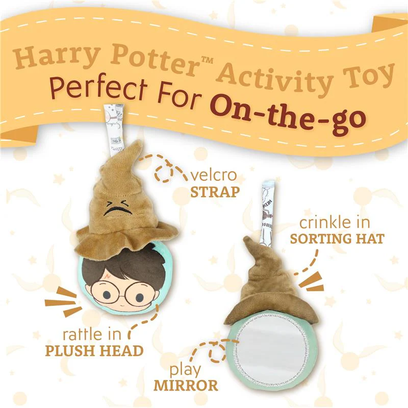 Kids Preferred Harry Potter Sorting Hat Mirror On The Go Rattle Plush Toy - Image 3