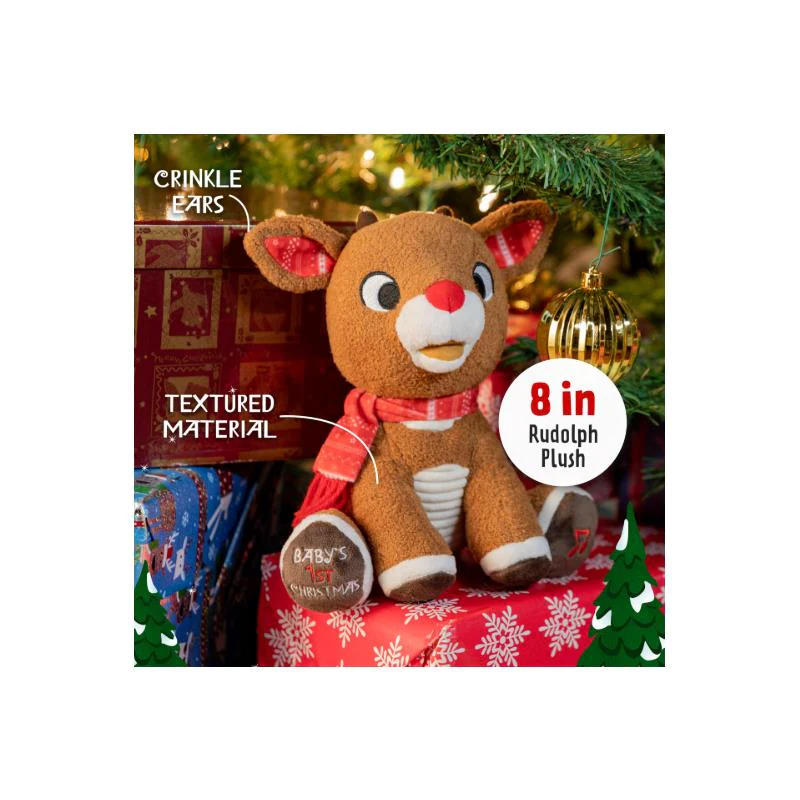 Kids Preferred - Santa Claus Rudolph The Red-Nosed Reindeer Musical Stuffed Animal, 8 Inches - Image 2