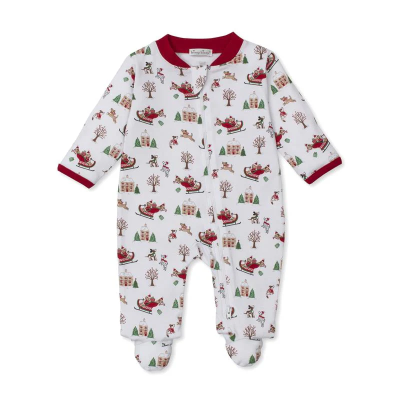 Kissy Kissy - Baby Footie With Zipper Christmas Dog