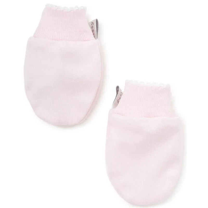 Kissy Kissy - Basic No Scratch Mittens Solid, Pink