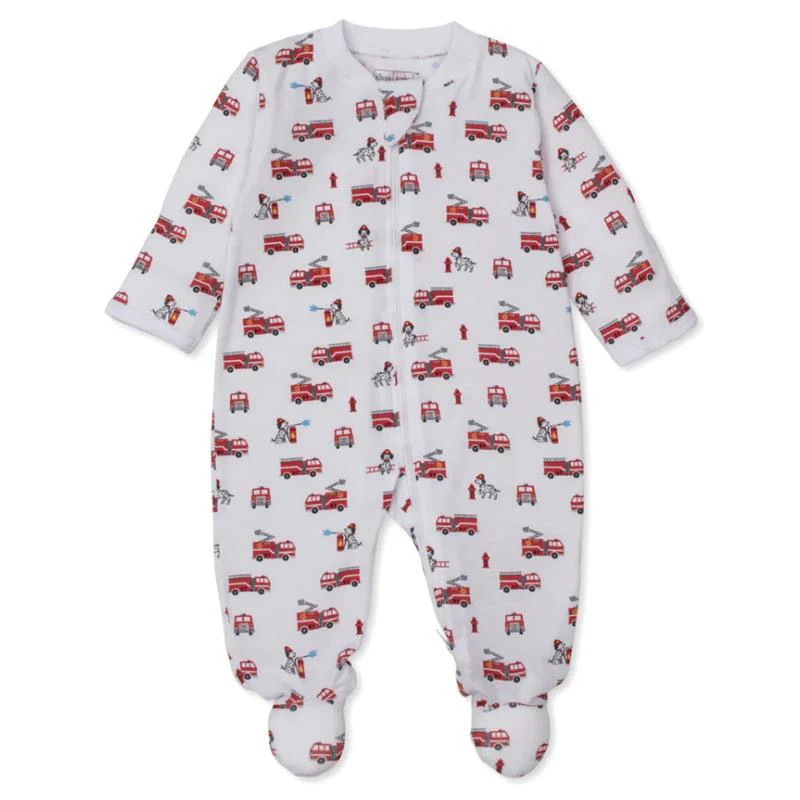 Kissy Kissy Love Brave Firefighters StretchFlex Zip Footie