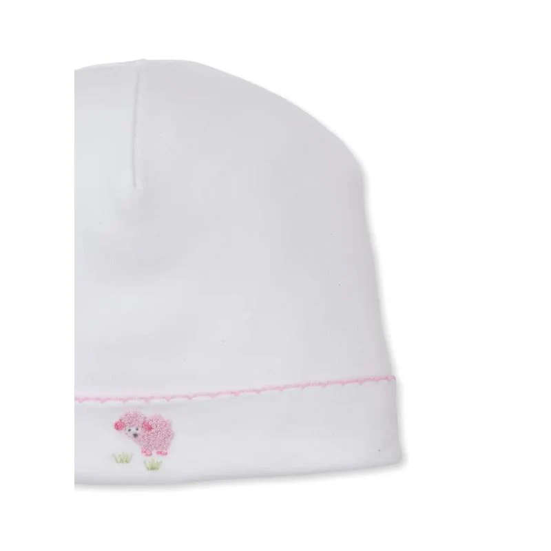 Kissy Kissy Premier Sweet Sheep White/Pink Hand Embroidery Hat - Image 2