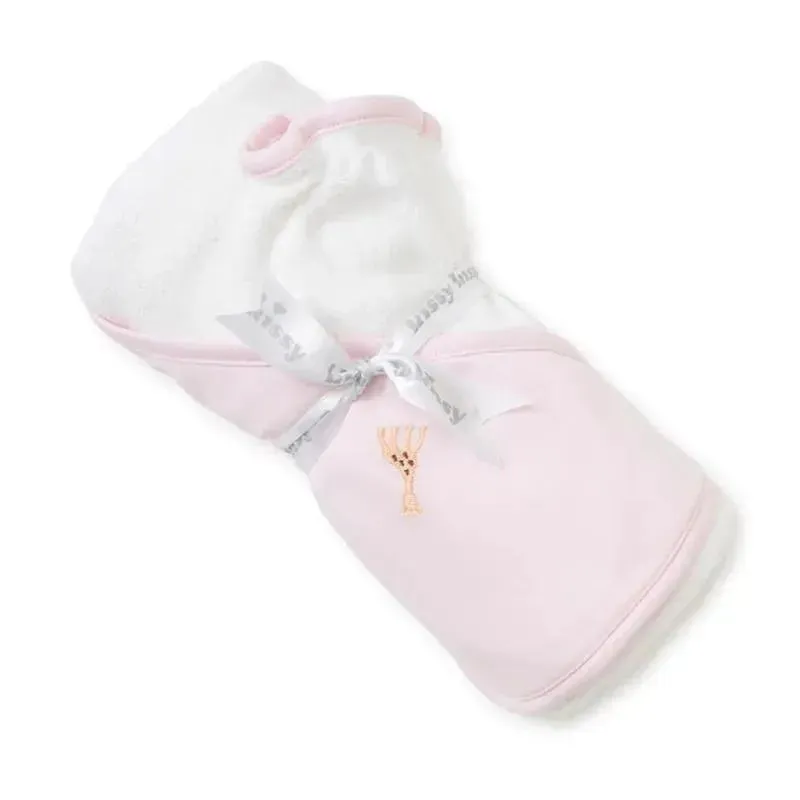 Kissy Kissy - Sophie La Girafe Hooded Towel & Mitt Set, Pink - Image 2