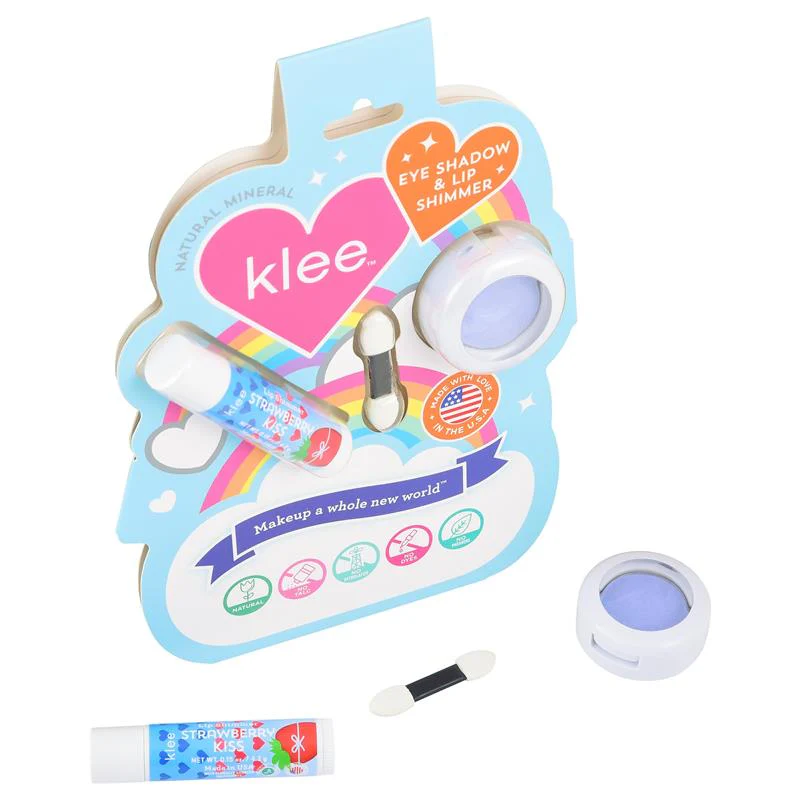 Klee Naturals - LunaStar Klee Eye Shadow and Lip Shimmer Makeup Kit. Gentle and Non-Toxic. Kid-Friendly. Made in USA. (Periwinkle Kiss) - Image 2