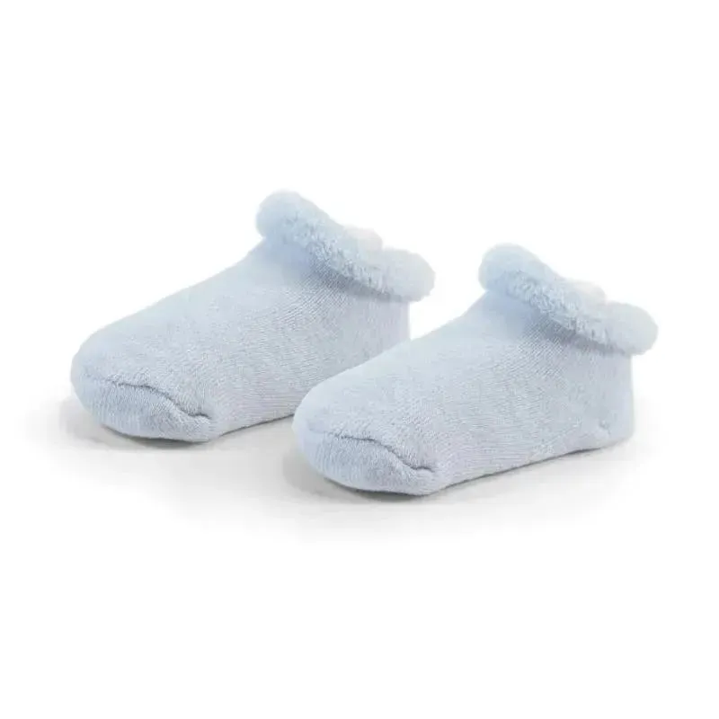 Kushies Baby - 2Pk Boy Socks Terry, 0/3M, Ice Solid/Stars - Image 3