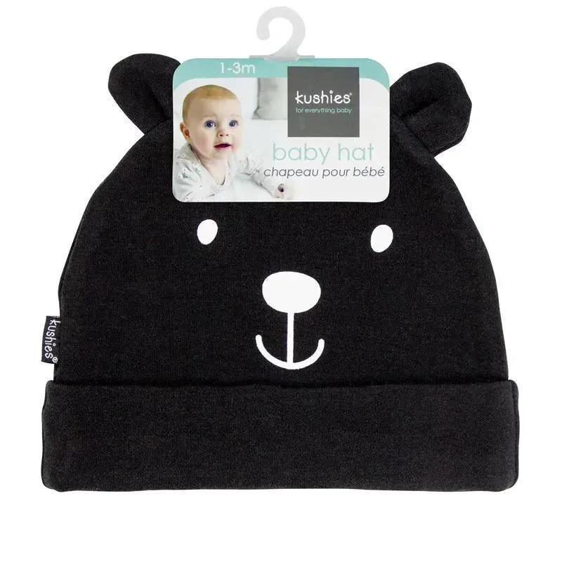 Kushies Baby Hat - Black Solid - Image 2
