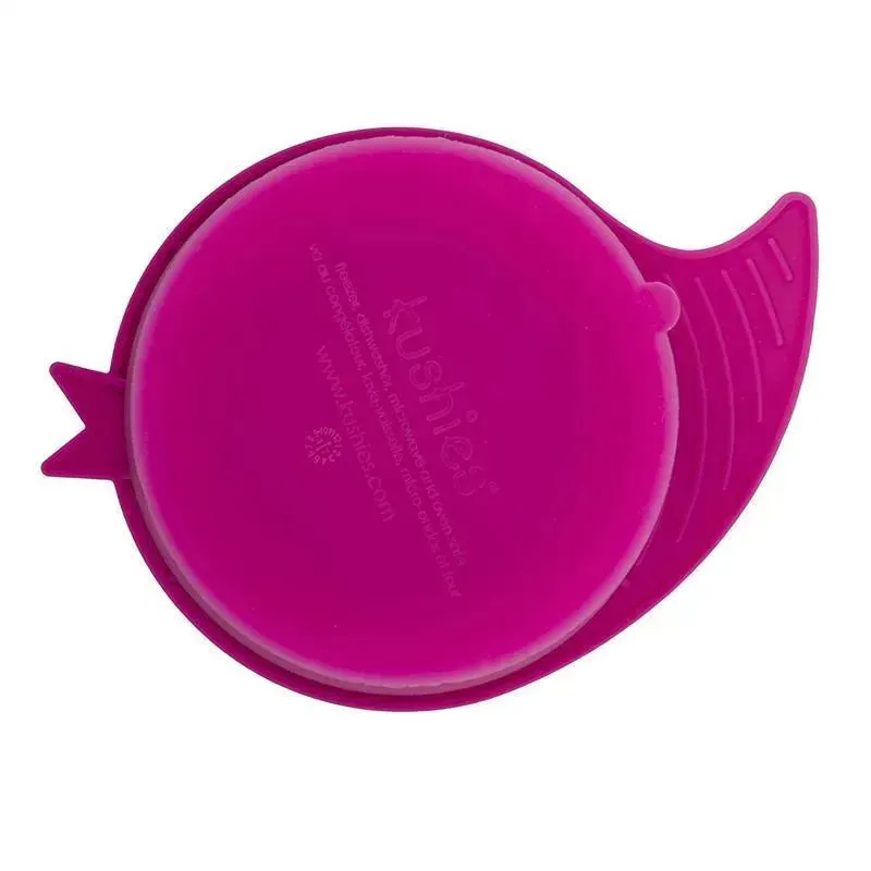 Kushies Baby Silibowl & Spoon Set, Girl - Image 3