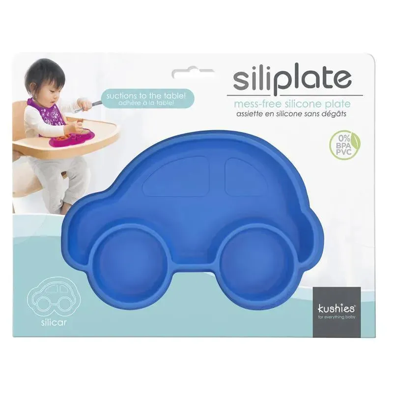 Kushies Baby Siliplate Mess-free Silicone Plate, Azure - Image 2