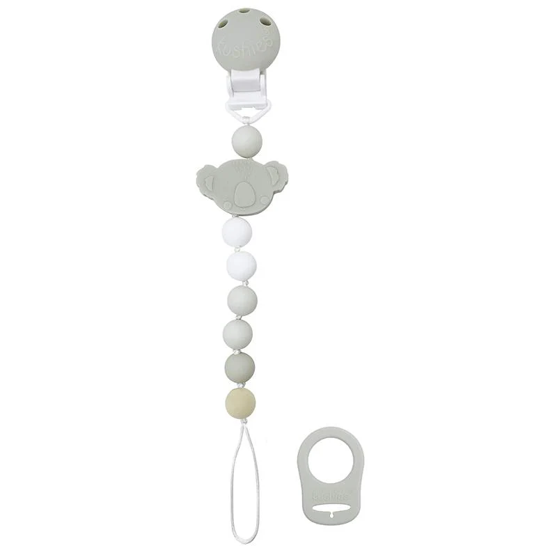 Kushies Silibeads Silicone Pacifier Clip - New Koala