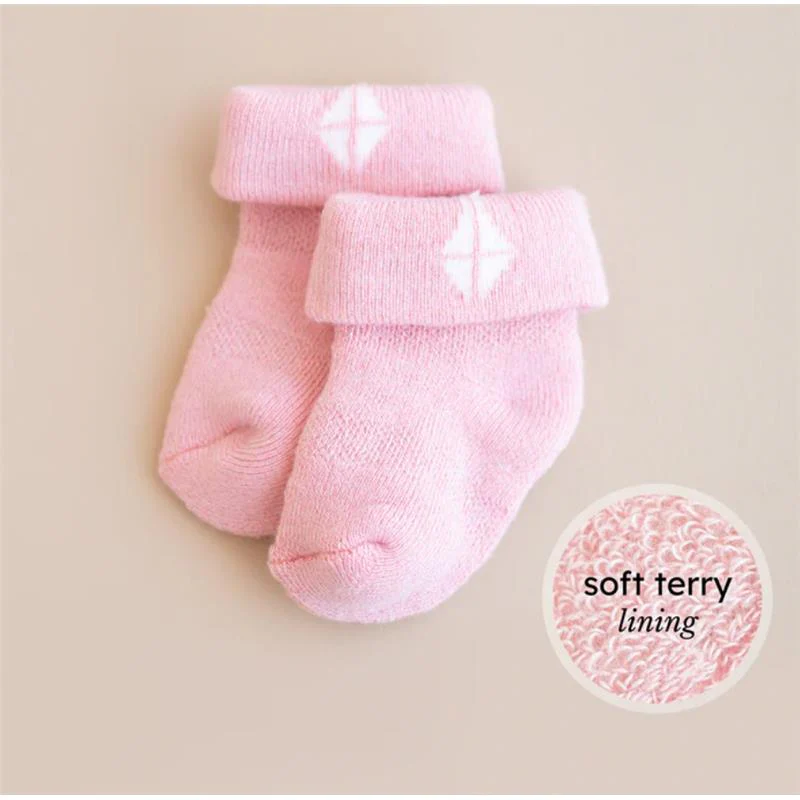 Kyte Baby 3Pk Socks In Pastel, Cloud/Sakura/Crepe - Image 2