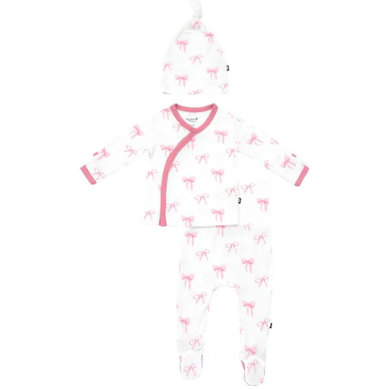 Kyte Baby - Baby Girl Take Me Home Set With Cap In Bow - Image 2