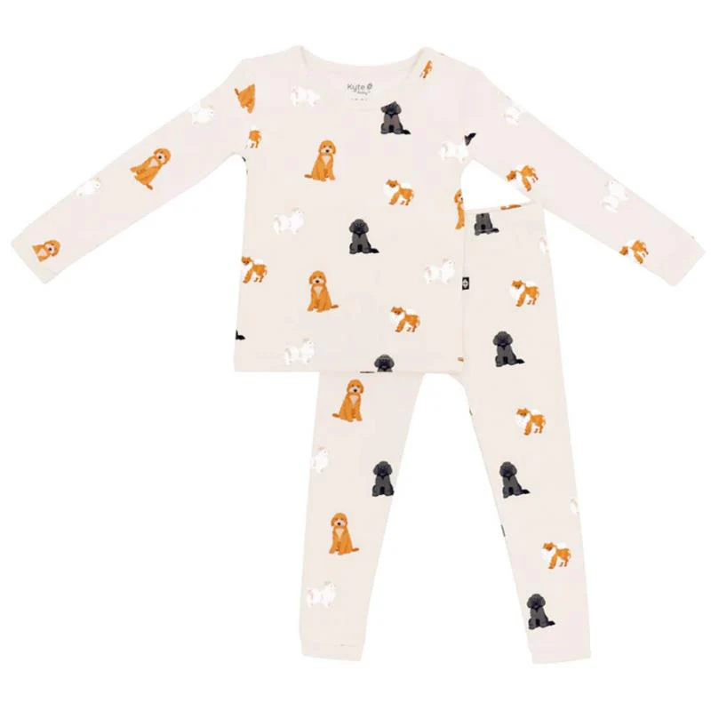 Kyte Baby - Baby Neutral Long Sleeve Pajamas In Fluffy Dog - Image 2