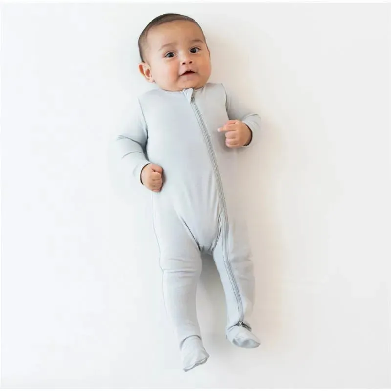 Kyte Baby - Baby Neutral Zippered Footie In Storm - Image 3