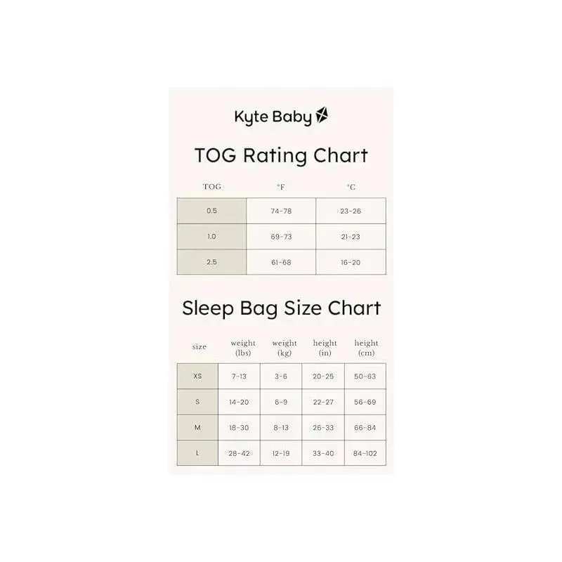 Kyte Baby - Original Bamboo Baby Sleep Bag, 1.0 Tog Oat - Image 5