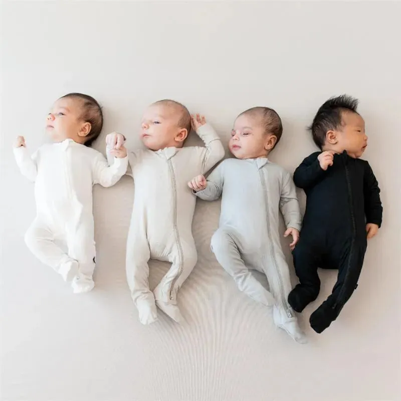 Kyte Baby - Baby Zippered Footie In Cloud - Image 3