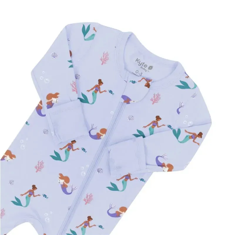 Kyte Baby - Baby Zippered Footie In Mermaid - Image 3
