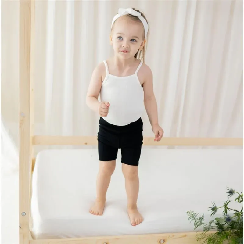Kyte Baby - Ribbed Spaghetti Strap Bodysuit In Cloud, 6-12M