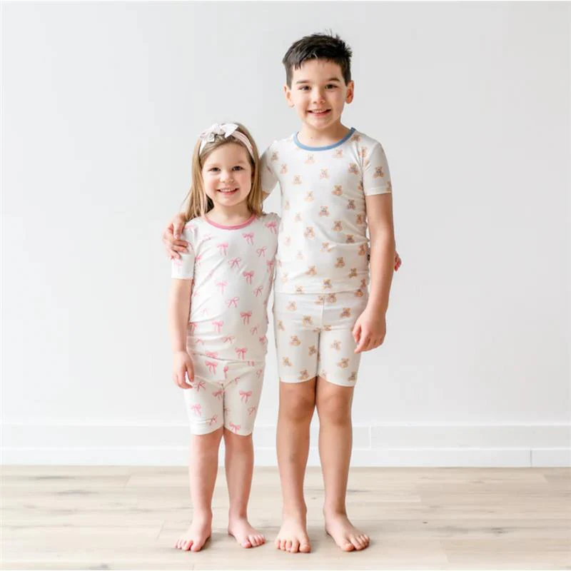 Kyte Baby Short Sleeve Pajamas In Teddy Bear - Image 4