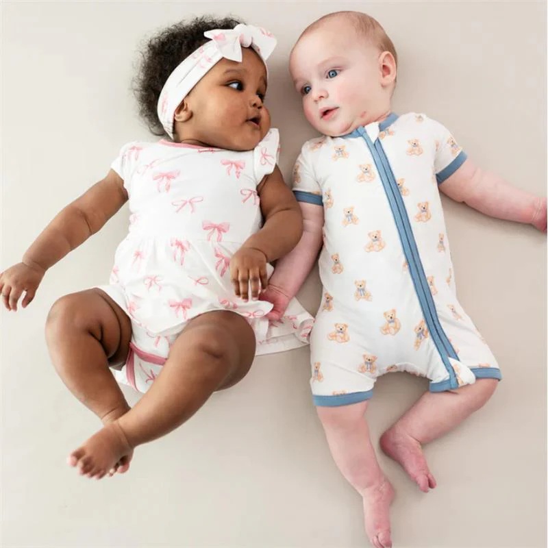 Kyte Baby Zippered Shortall Romper In Teddy Bear - Image 3