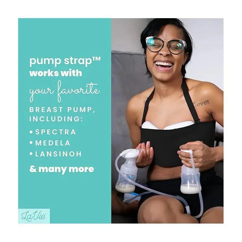 La Vie - Pump Strap Hands-Free Pumping & Nursing Bra, Black - Image 3