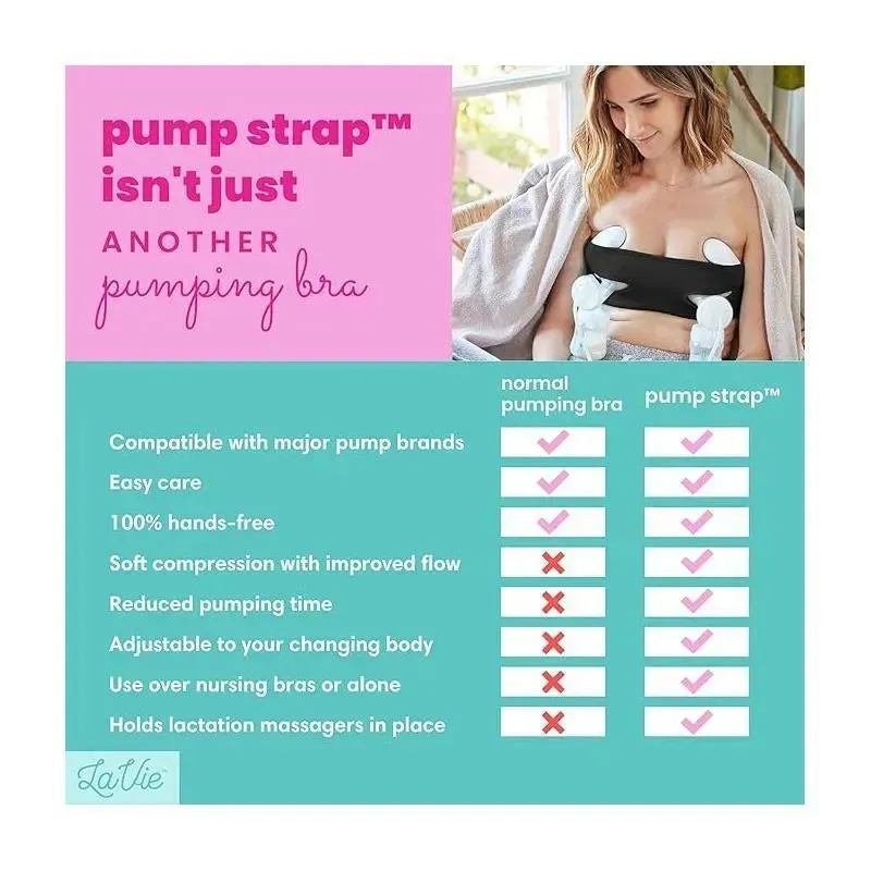 La Vie - Pump Strap Hands-Free Pumping & Nursing Bra, Black - Image 5