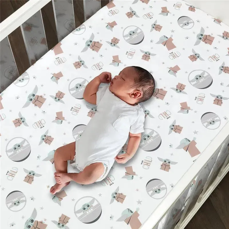 Lambs & Ivy - 3Pk Star Wars The Child Baby Yoda Baby Crib Bedding Set - Image 5
