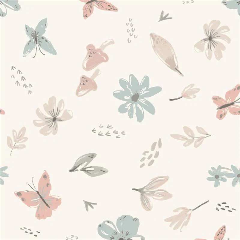 Lambs & Ivy - Baby Blooms Watercolor Floral/Butterfly Cotton Fitted Crib Sheet - Image 2