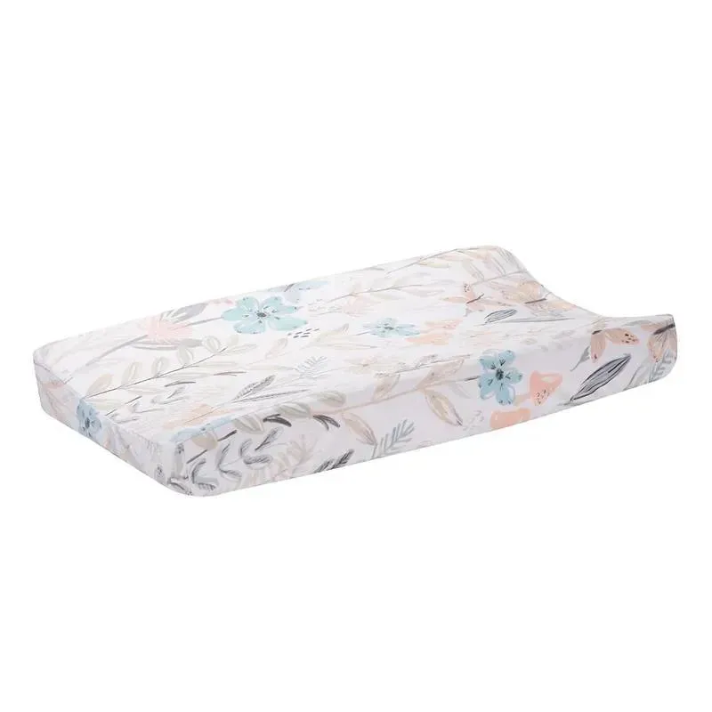 Lambs & Ivy - Baby Blooms Watercolor Floral/Butterfly Soft Changing Pad Cover - Image 2