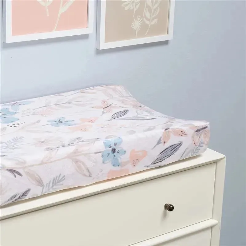 Lambs & Ivy - Baby Blooms Watercolor Floral/Butterfly Soft Changing Pad Cover - Image 3