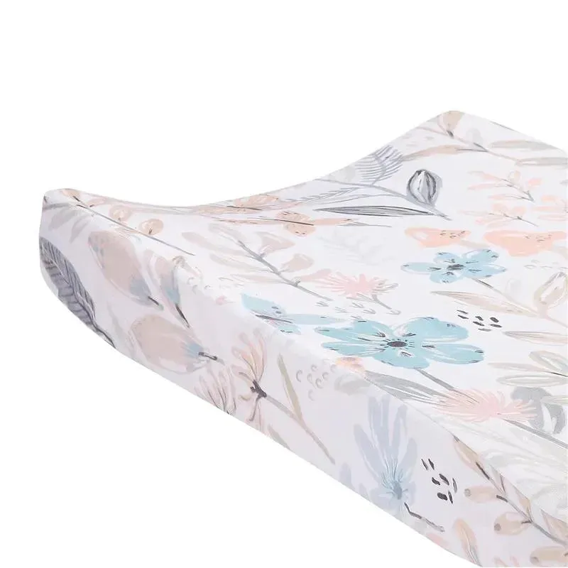 Lambs & Ivy - Baby Blooms Watercolor Floral/Butterfly Soft Changing Pad Cover - Image 4
