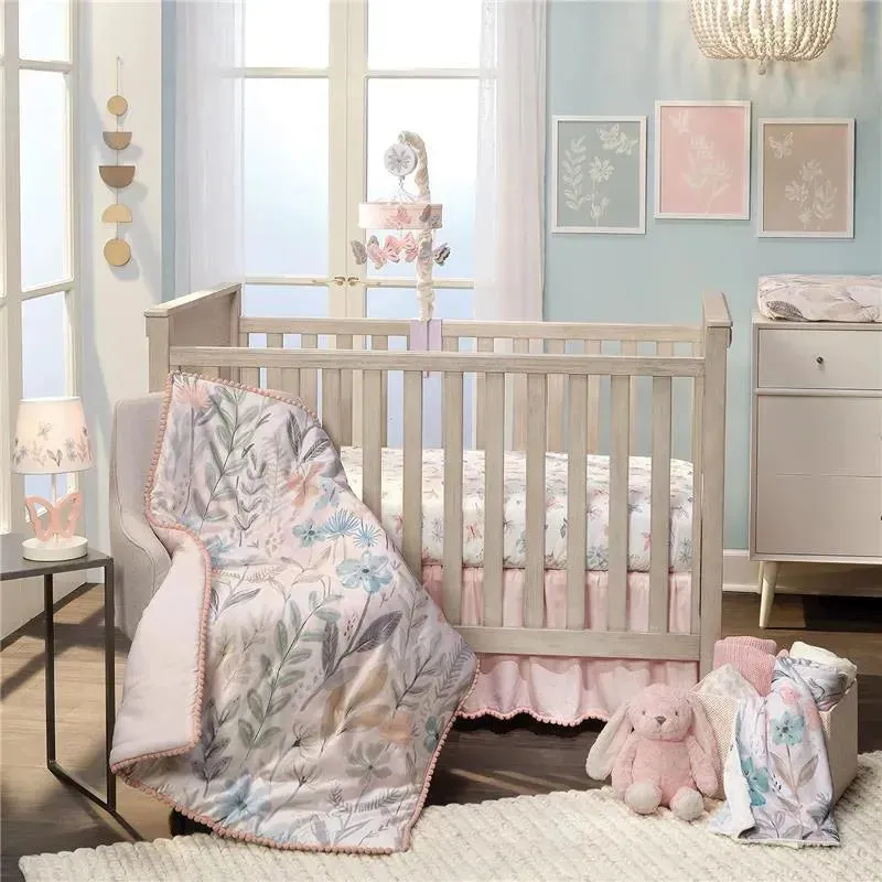 Lambs & Ivy - Baby Blooms Watercolor Floral/Butterfly Soft Changing Pad Cover - Image 5