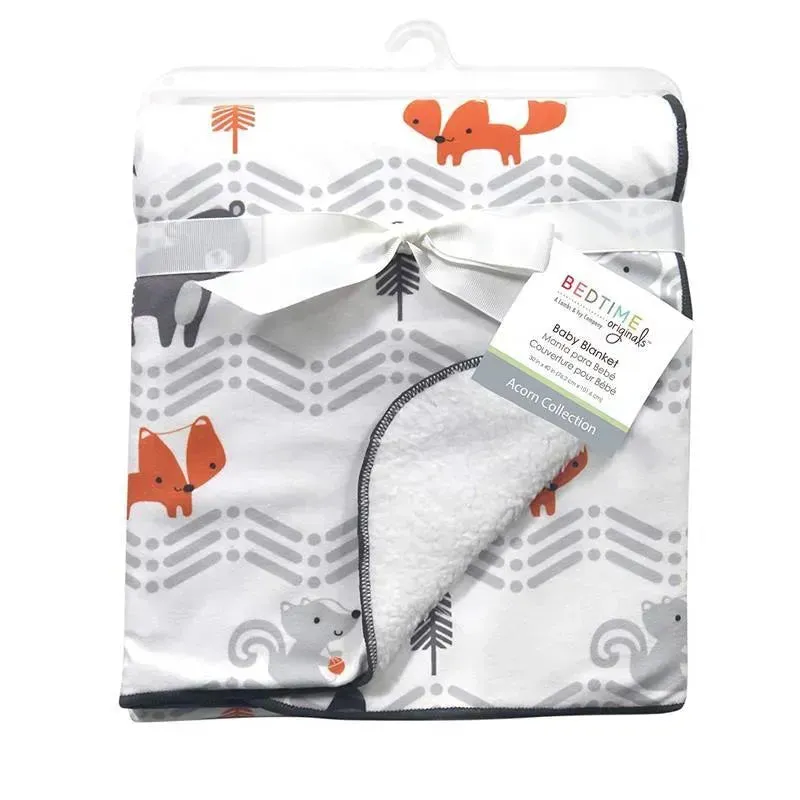 Lambs & Ivy Bedtime Originals Acorn Blanket, Grey - Image 3