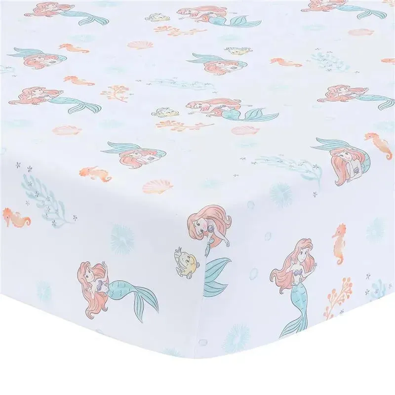Lambs & Ivy - 3Pk Bedtime Originals Disney Baby The Little Mermaid Baby Crib Bedding Set - Image 2
