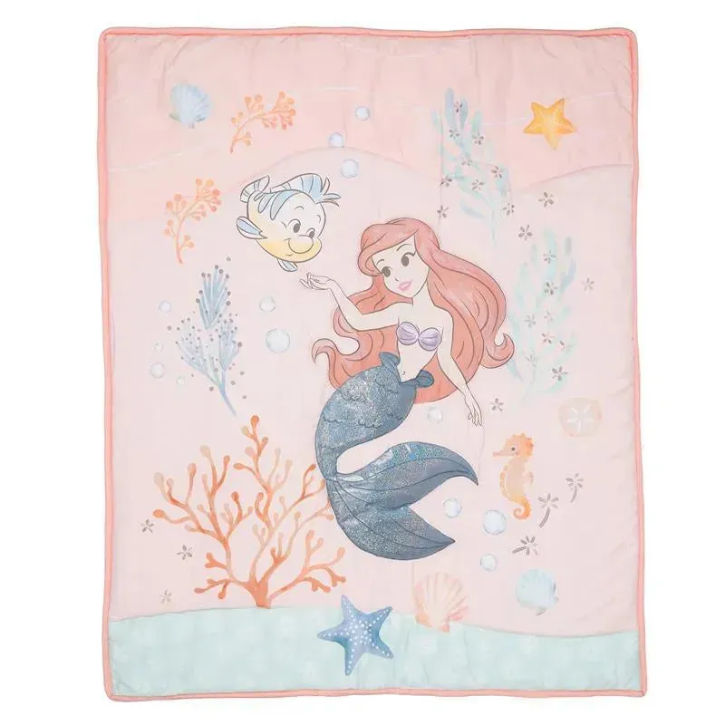 Lambs & Ivy - 3Pk Bedtime Originals Disney Baby The Little Mermaid Baby Crib Bedding Set - Image 4