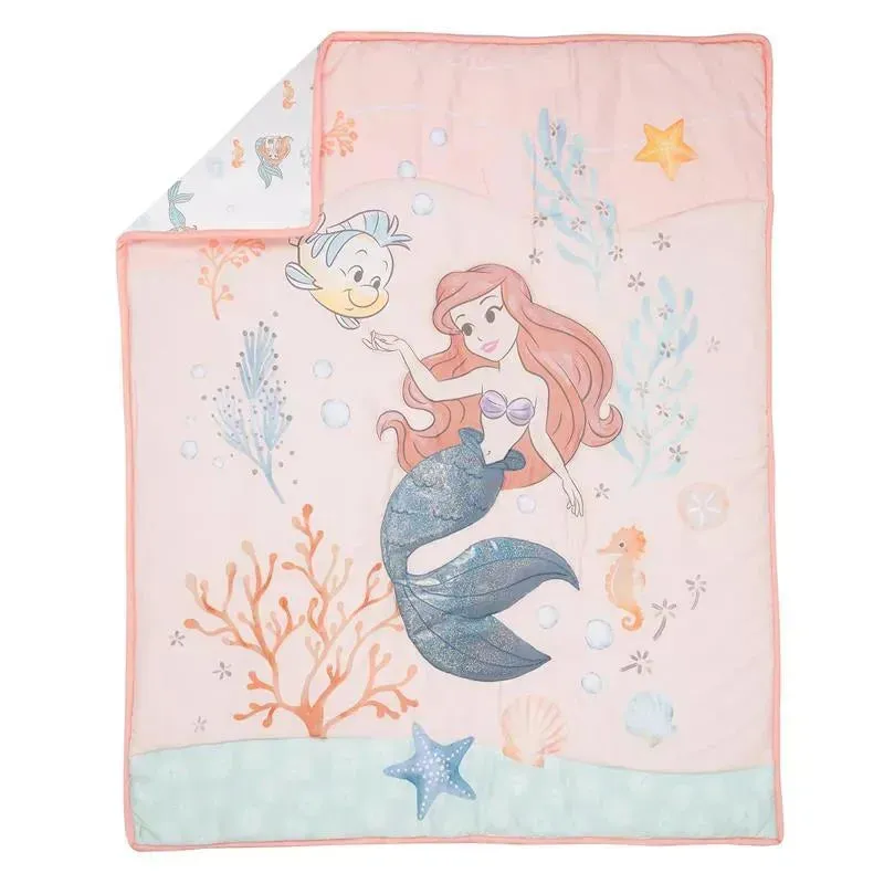 Lambs & Ivy - 3Pk Bedtime Originals Disney Baby The Little Mermaid Baby Crib Bedding Set - Image 5