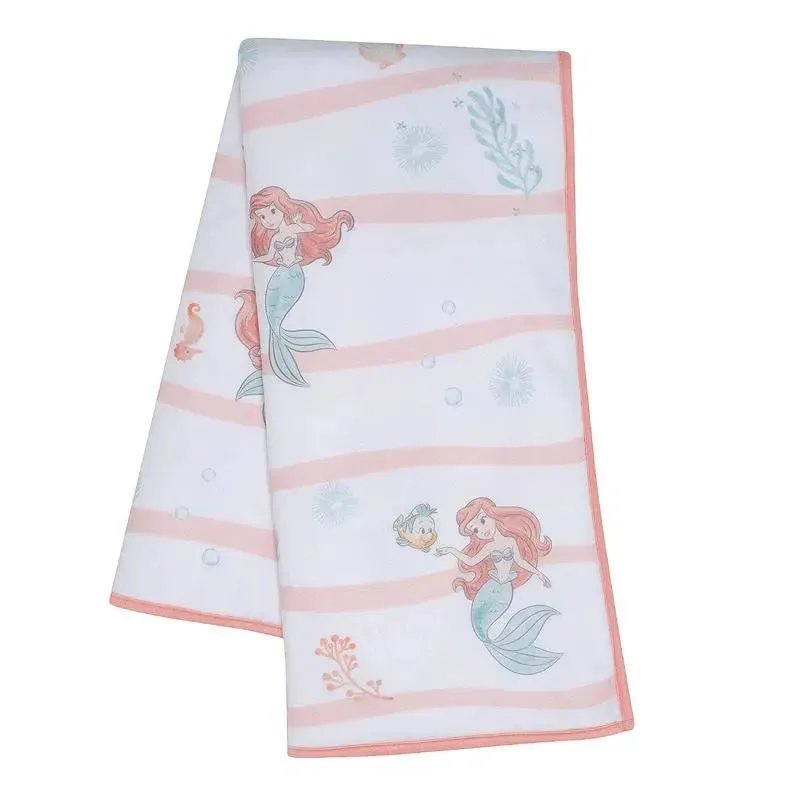 Lambs & Ivy - Bedtime Originals Disney Baby The Little Mermaid White Baby Blanket, Ariel