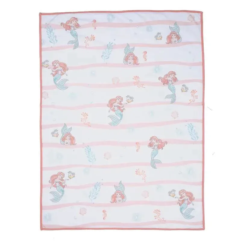 Lambs & Ivy - Bedtime Originals Disney Baby The Little Mermaid White Baby Blanket, Ariel - Image 4