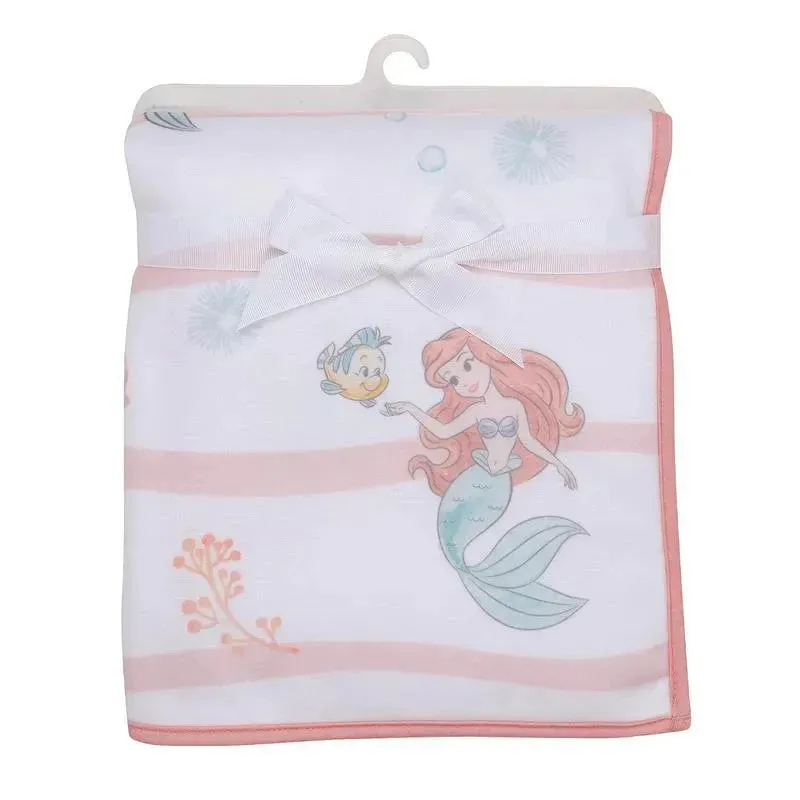 Lambs & Ivy - Bedtime Originals Disney Baby The Little Mermaid White Baby Blanket, Ariel - Image 8