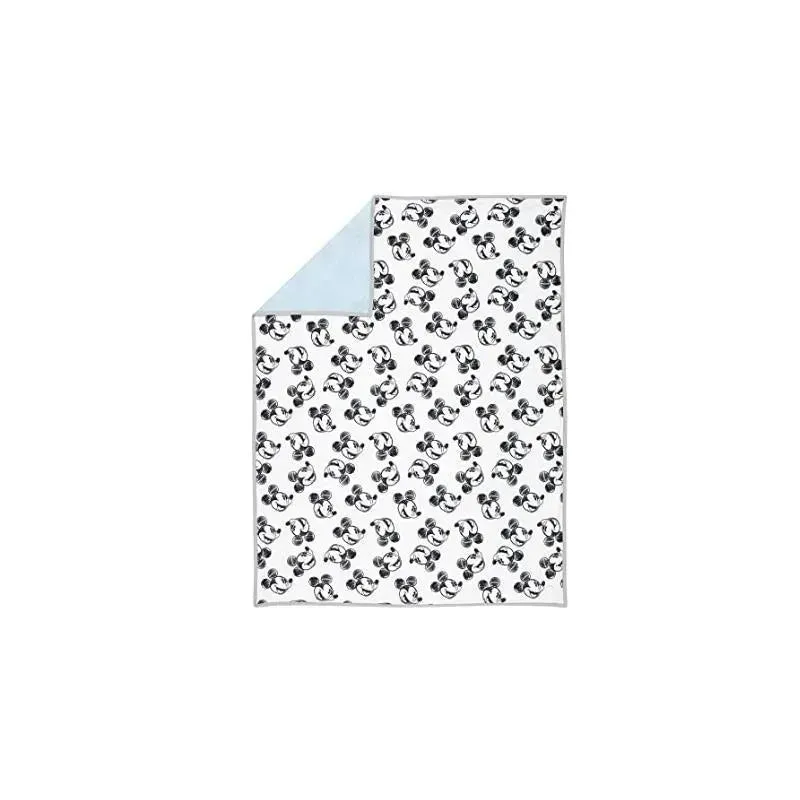 Lambs & Ivy Black & White Mickey Mouse Baby Blanket - Image 2