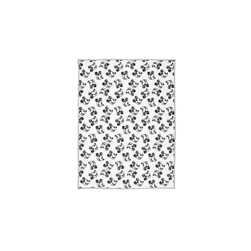 Lambs & Ivy Black & White Mickey Mouse Baby Blanket - Image 3