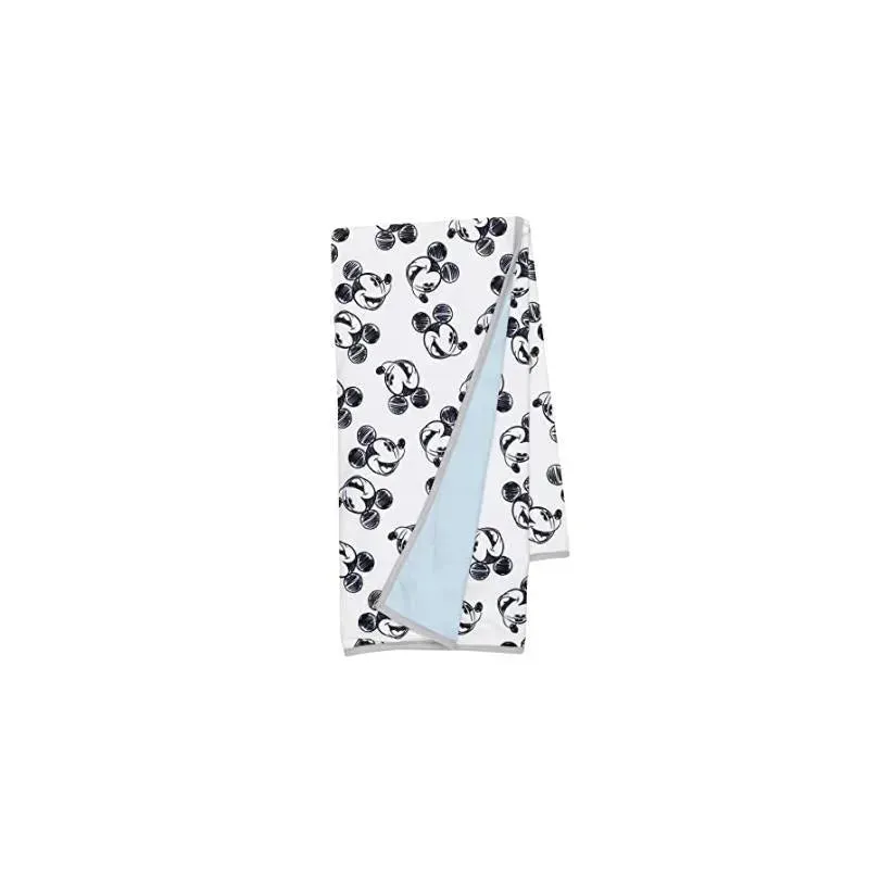 Lambs & Ivy Black & White Mickey Mouse Baby Blanket - Image 4