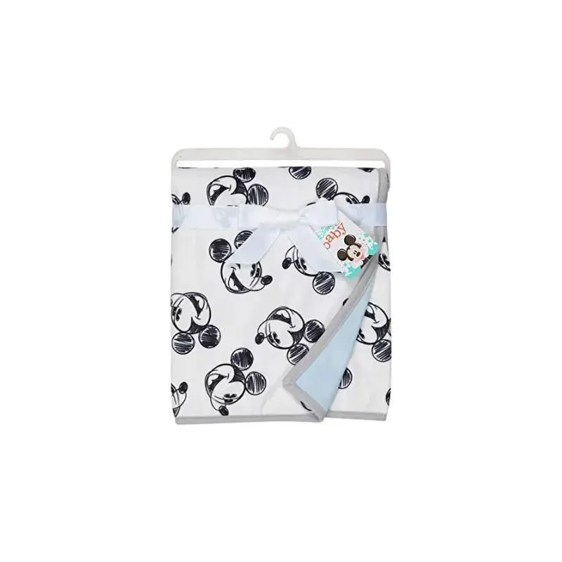 Lambs & Ivy Black & White Mickey Mouse Baby Blanket - Image 5