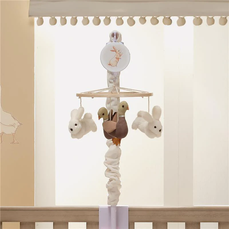 Lambs & Ivy Bunny Hop Organic Cotton Musical Mobile - Image 5