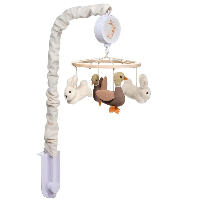 Lambs & Ivy Bunny Hop Organic Cotton Musical Mobile - Image 6