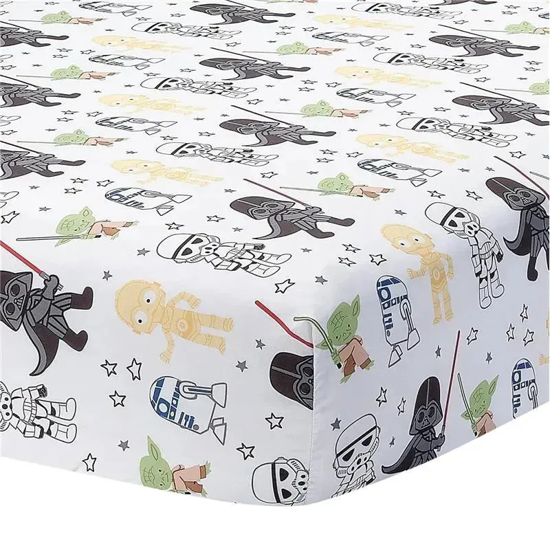 Lambs & Ivy - Classic 3Pk Baby Crib Bedding Set, Yoda/Darth Vader - Image 6